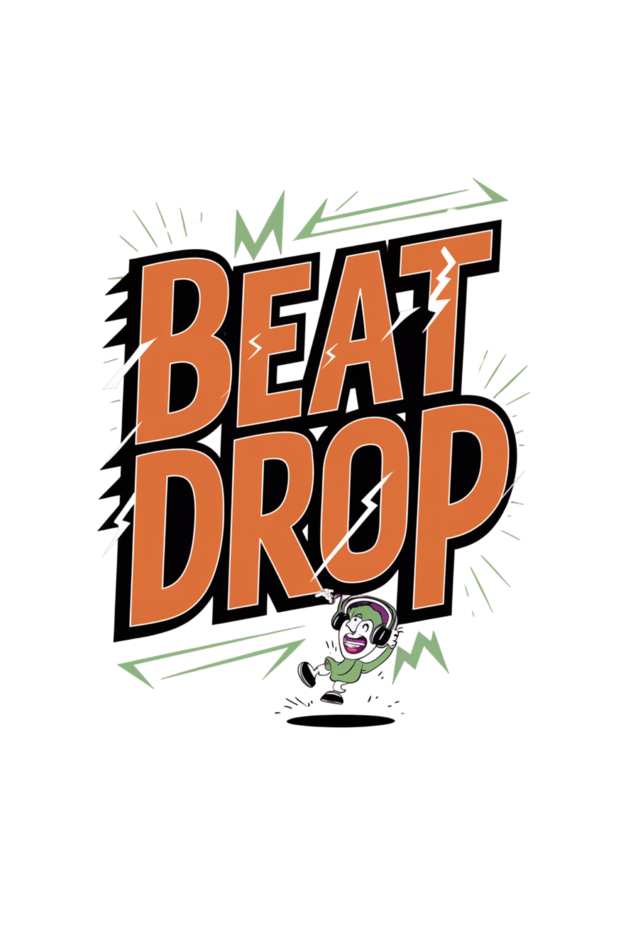 Maroon Unisex Graphic Oversized T-Shirt 'BEAT DROP'