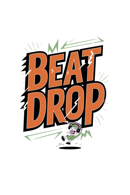 Maroon Unisex Graphic Oversized T-Shirt 'BEAT DROP'