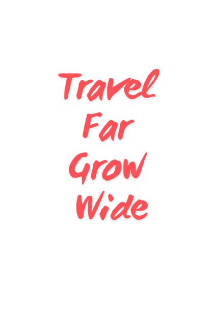 Travel Far, Grow Wide White Oversize Unisex Tee