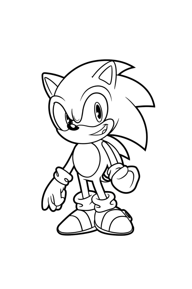 Kids' White T-Shirt: Sonic Art Sketch