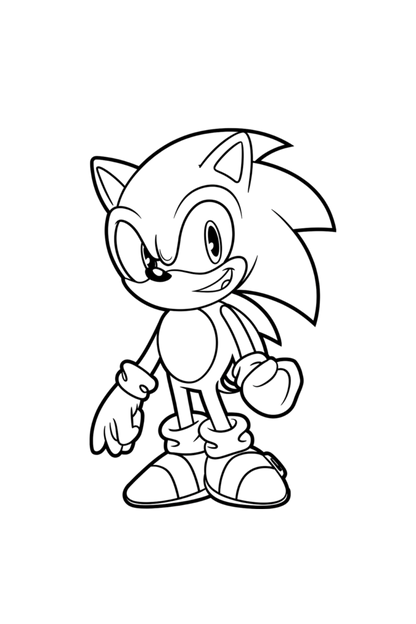 Kids' White T-Shirt: Sonic Art Sketch