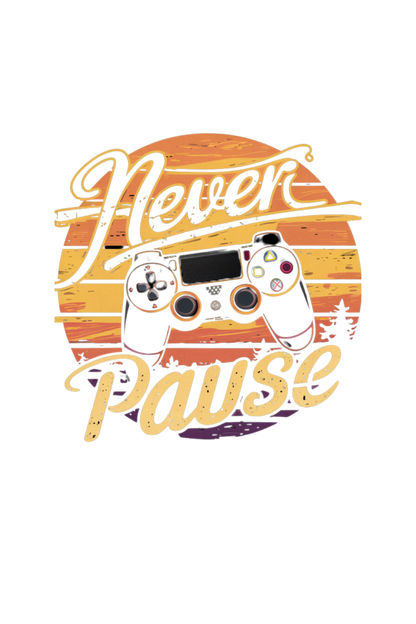 "Never Pause: Black Unisex Hoodie with PlayStation Remote"