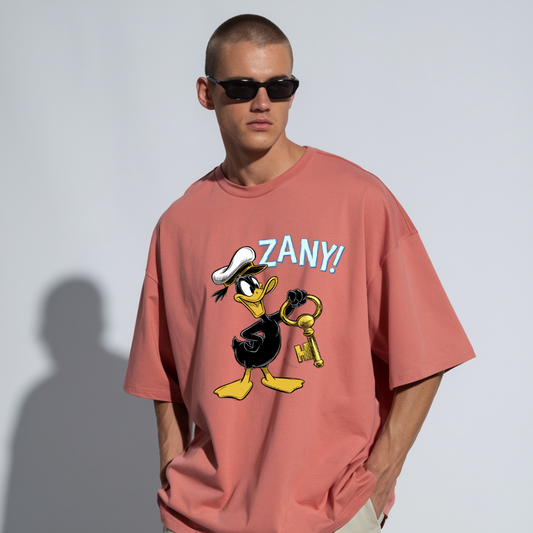 Daffy Duck Coral Oversized Tee