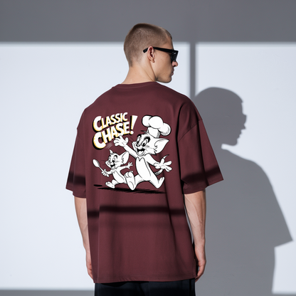 Classic Chase Maroon Oversized T-Shirt