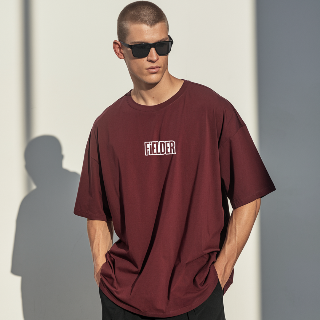 Classic Chase Maroon Oversized T-Shirt