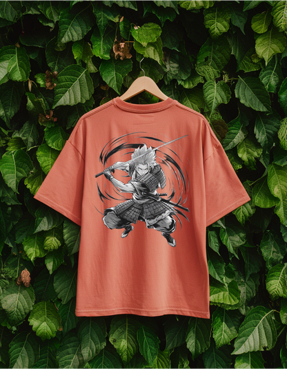 Samurai Courage Coral Oversize Unisex Tee