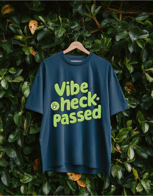 Blue Unisex Oversized T-Shirt Vibe Check