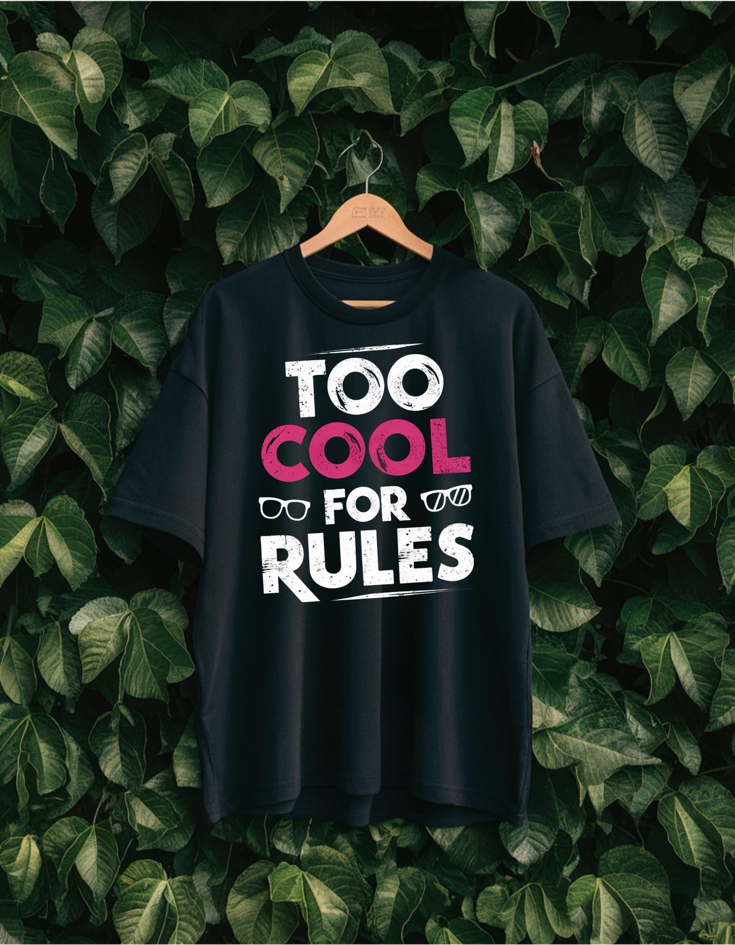 Too Cool for Rules Oversized T-Shirt - Black Unisex