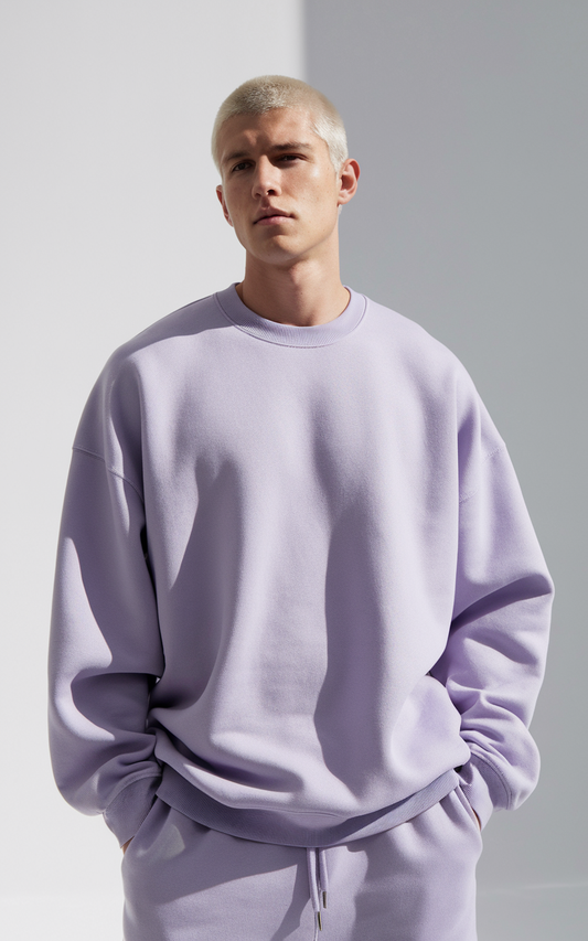 Lavender Luxe: 100% Cotton Unisex Sweatshirt"