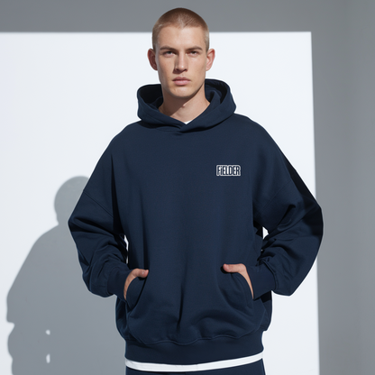 Fielder Calm-a-Sutra Navy Blue Oversized Hoodie: Not Giving a F*ck Edition