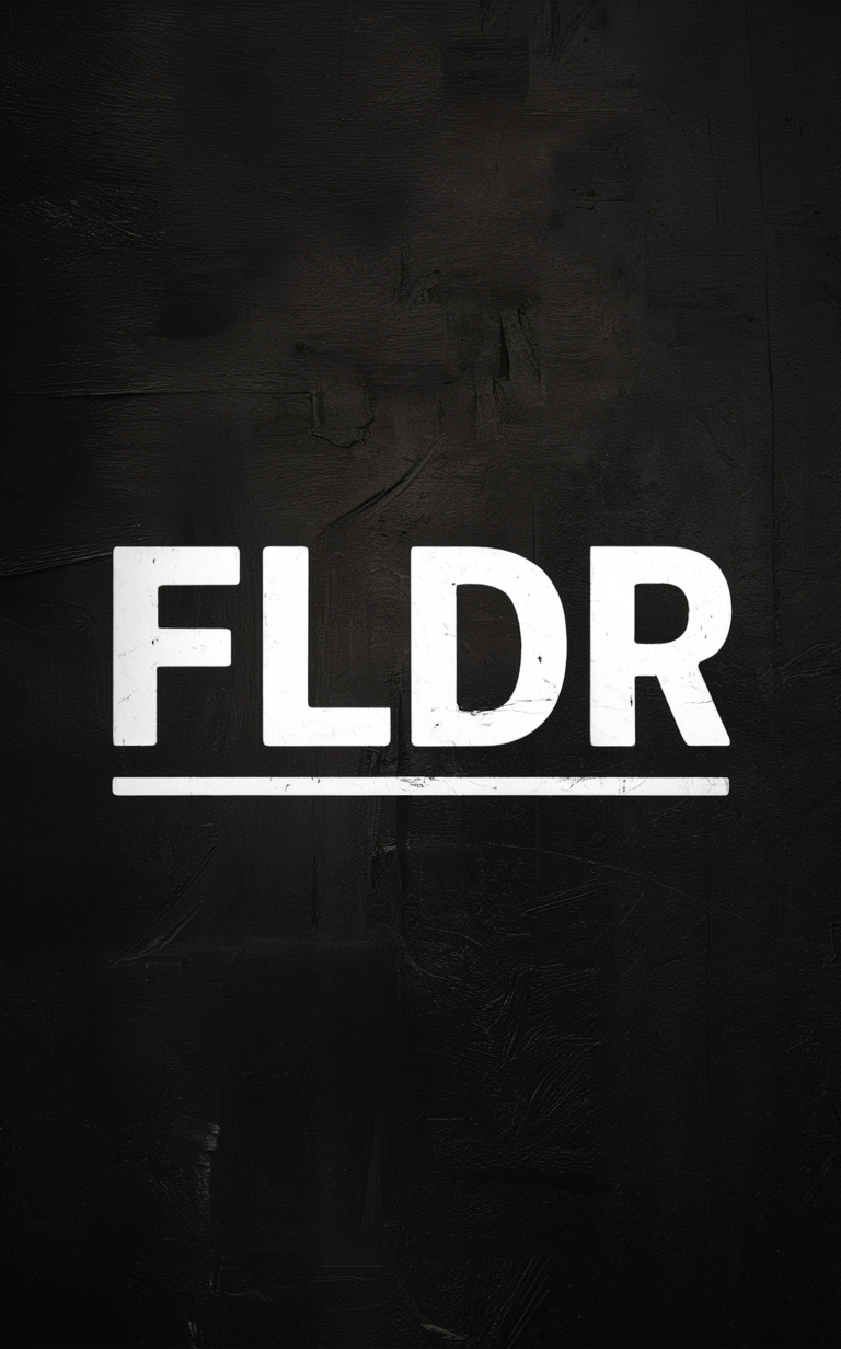 FLDR Logo Oversized Unisex T-Shirt - Black